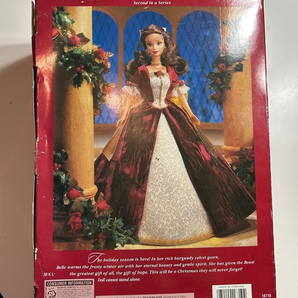 Disney Holiday Princess Belle Doll Beauty Beast Enchanted Christmas Ornament - Picture 2 of 10